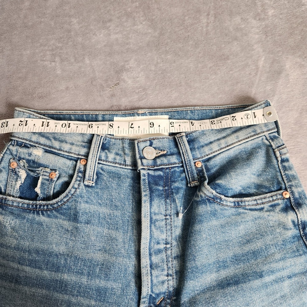 MOTHER Superior The Tripper Flood Fray Jeans Left In The Dust Distressed 24 - Picture 3 of 16